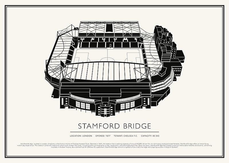 Stamford Bridge Vintage Sketch poster-12