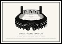 Stockholms Stadion Vintage Skiss poster-0