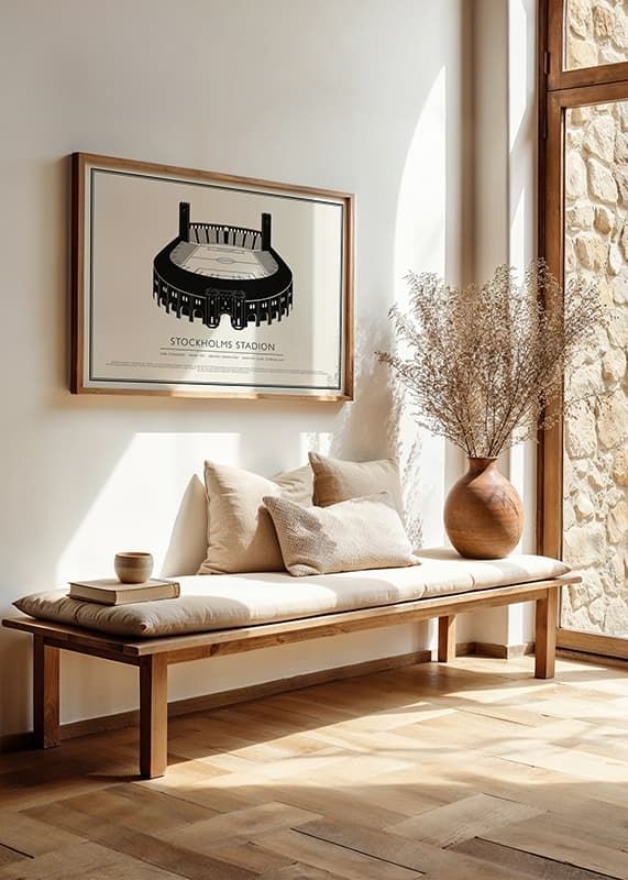 Poster Stockholms Stadion Vintage Skiss 02 SE crossfade