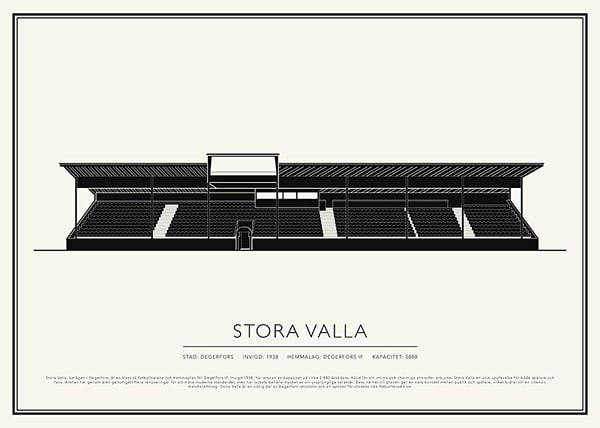 Poster Stora Valla Vintage Skiss 01 SE