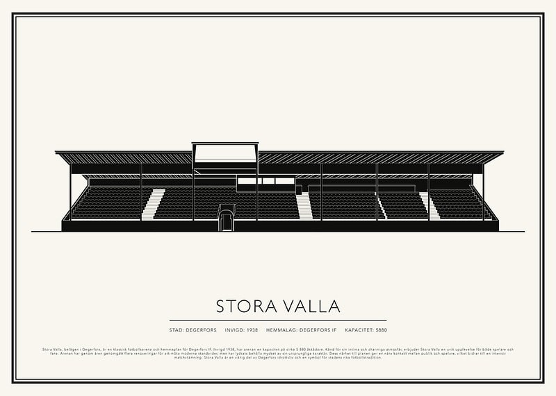 Stora Valla Vintage Skiss poster-12