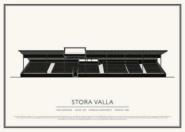 Poster Stora Valla Vintage Skiss 01 SE