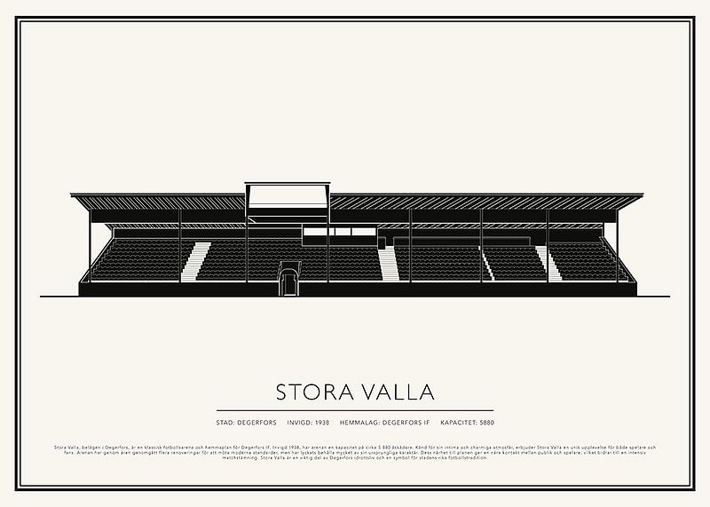 Stora Valla Vintage Skiss poster-12