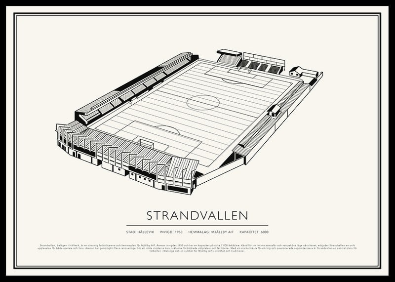 Strandvallen Vintage Skiss poster-12