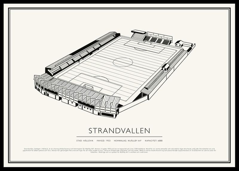 Strandvallen Vintage Skiss poster-12