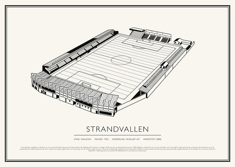 Strandvallen Vintage Skiss poster-12