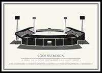 Söderstadion Vintage Skiss poster-0
