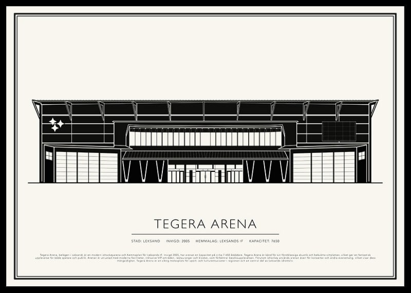 Tegera Arena Vintage Skiss poster-12
