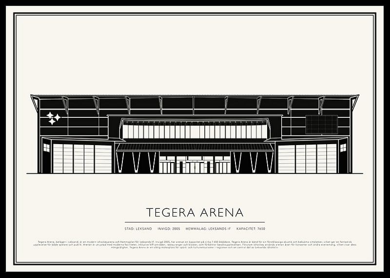 Tegera Arena Vintage Skiss poster-12