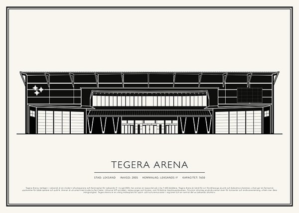Poster Tegera Arena Vintage Skiss 01 SE