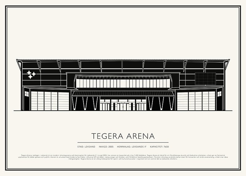 Tegera Arena Vintage Skiss poster-12