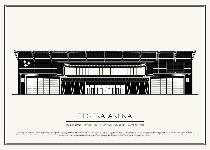 Tegera Arena Vintage Skiss poster-12