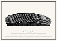 Tele2 Arena Vintage Skiss poster-1