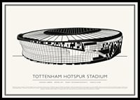 Tottenham Hotspur Stadion Vintage schets poster-0