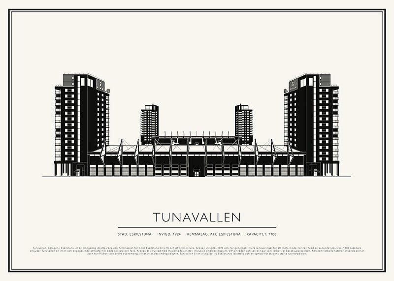 Tunavallen Vintage Skiss poster-12