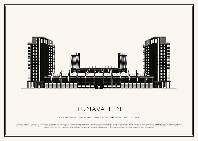 Tunavallen Vintage Skiss poster-12
