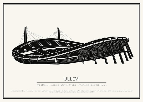 Poster Ullevi Vintage Skiss 02 SE