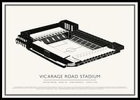 Poster Vicarage Road Stadium Vintage Sketch-0