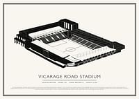 Poster Vicarage Road Stadium Vintage Sketch-1