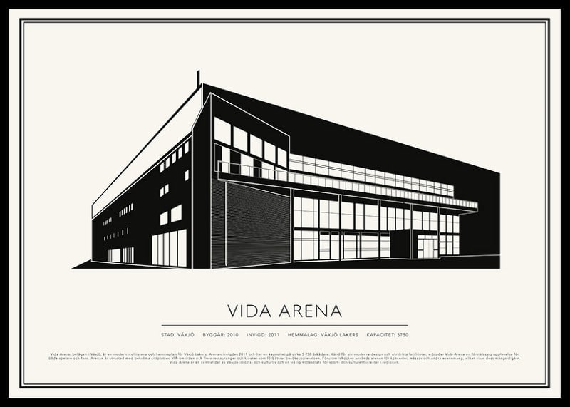 Vida Arena Vintage Skiss poster-12