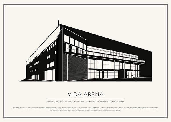 Poster Vida Arena Vintage Skiss 02 SE