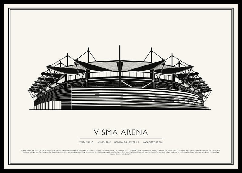 Visma Arena Vintage Skiss poster-12