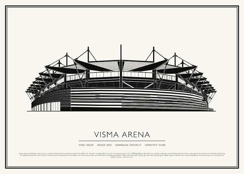 Visma Arena Vintage Skiss poster-12
