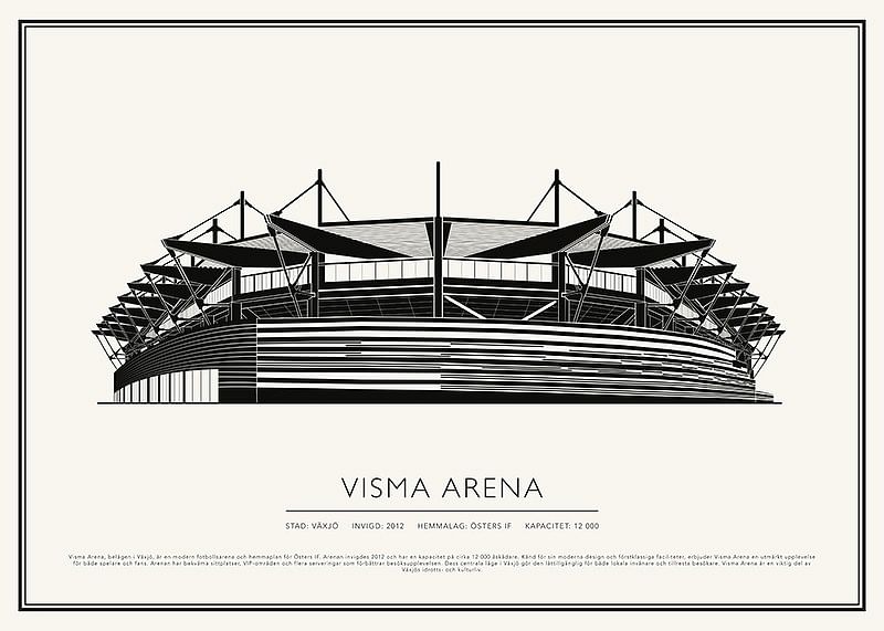 Visma Arena Vintage Skiss poster-12