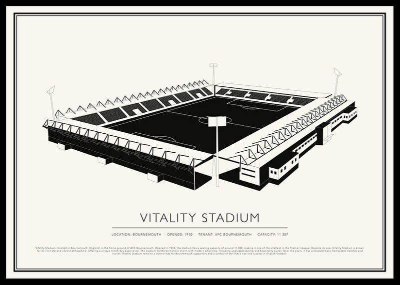 Vitality Stadium Vintage Skizzenplakat-12