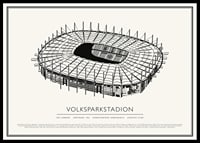 Volksparkstadion Vintage Skizze Poster-0