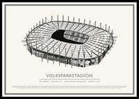 Volksparkstadion Vintage Skizze Poster-0
