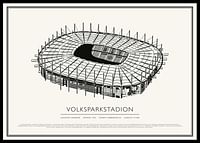 Poster cu schiță de epocă Volksparkstadion-0