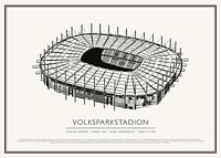 Poster cu schiță de epocă Volksparkstadion-1