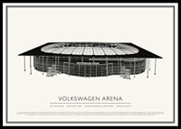 Volkswagen Arena Vintage Skizze Poster-0