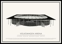 Volkswagen Arena Vintage Skizze Poster-0