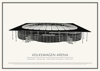 Volkswagen Arena Vintage Skizze Poster-1