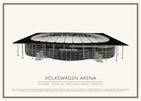 Volkswagen Arena Vintage Skizze Poster-1