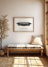 Volkswagen Arena Vintage Skizze Poster-2