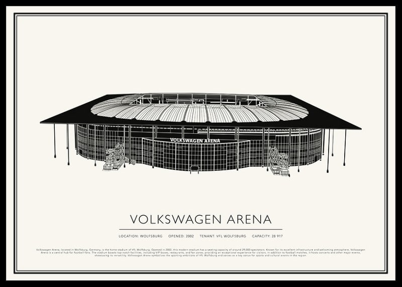 Volkswagen Arena Vintage Sketch plakāts-12