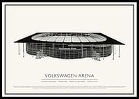 Poster Volkswagen Arena Vintage Sketch-0