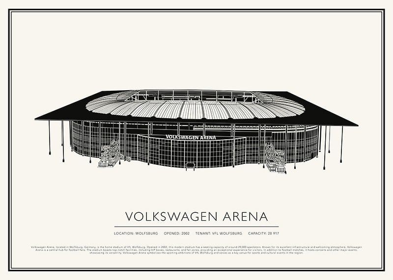 Volkswagen Arena Vintage Sketch plakāts-12