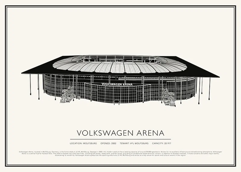 Volkswagen Arena Vintage Sketch poster-12