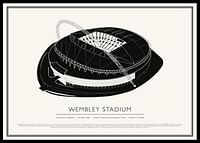 Poster cu schiță de epocă pe stadionul Wembley-0