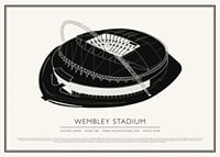 Wembley Stadium Vintage Sketch plagát-1