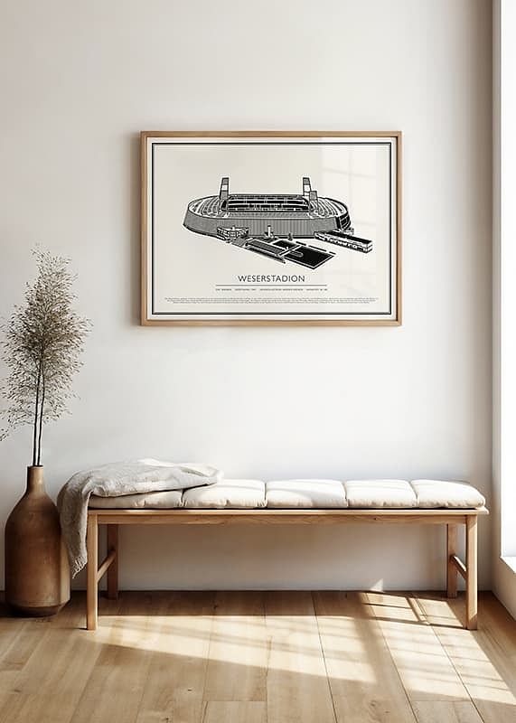 Weserstadion Vintage Skizze Poster-12
