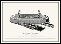 Vintage skicový plagát Weserstadion-0