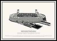 Afiș cu schiță de epocă Weserstadion-0