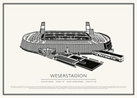 Vintage skicový plagát Weserstadion-1