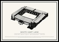 White Hart Lane Vintage Sketch plakāts-0