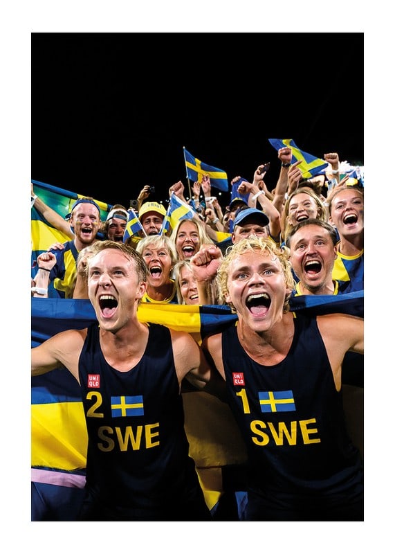Poster Jonatan Hellvig Och David Åhman OS-Guld Paris
